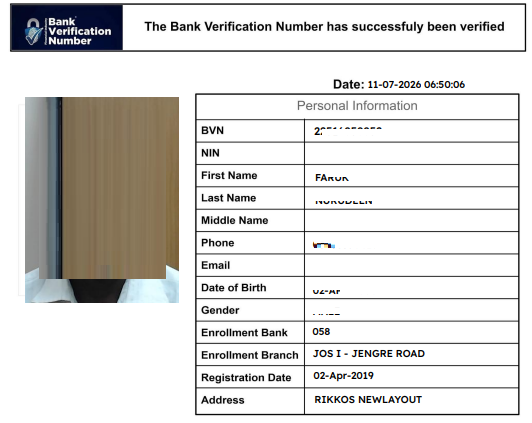 BVN Slip